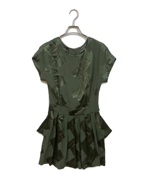 BALENCIAGA SILK（バレンシアガ シルク）BALENCIAGA SILK (バレンシアガ シルク) シルクワンピース グリーン サイズ:	SIZE 36の古着・服飾アイテム