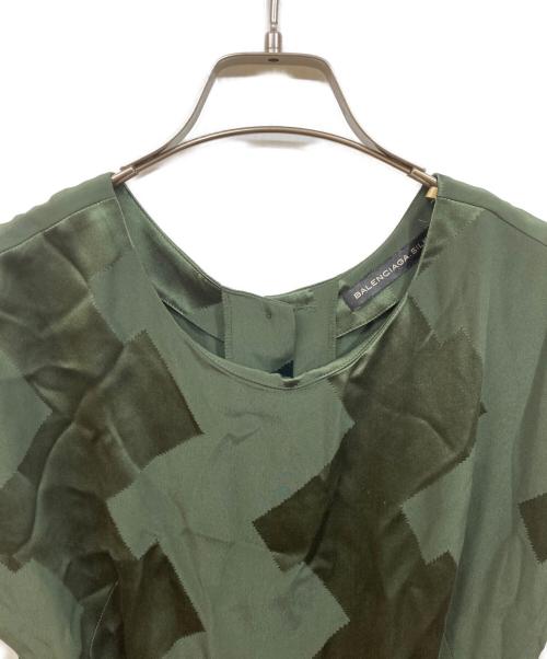 BALENCIAGA SILK（バレンシアガ シルク）BALENCIAGA SILK (バレンシアガ シルク) シルクワンピース グリーン サイズ:	SIZE 36の古着・服飾アイテム