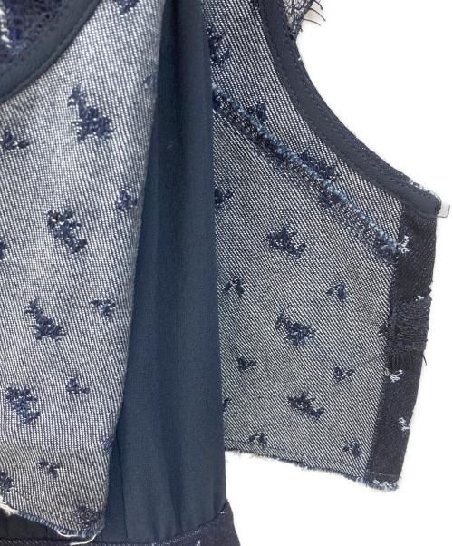 FRAY ID（フレイ アイディー）FRAY ID (フレイ アイディー) ミリタリーコンビプリーツワンピース ネイビー サイズ:SIZE 0の古着・服飾アイテム