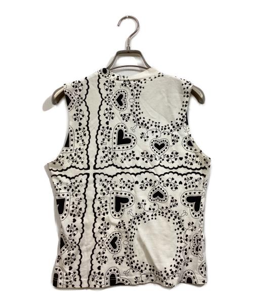 JOHN GALLIANO（ジョンガリアーノ）JOHN GALLIANO (ジョンガリアーノ) ノースリーブカットソー ホワイト サイズ:38の古着・服飾アイテム