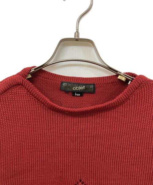 GAULTIER HOMME objet（ゴルチエオムオブジェ）GAULTIER HOMME objet (ゴルチエオムオブジェ) アーガイルデザインニット レッド サイズ:	SIZE Freeの古着・服飾アイテム