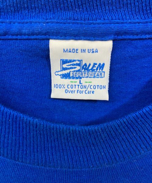 SALEM SPORTSWEAR（サレム スポーツウェア）Salem Sportswear (サレム スポーツウェア) プリントTシャツ ブルー サイズ:	SIZE Lの古着・服飾アイテム