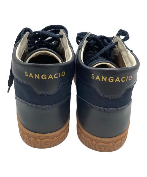 Sangacio（サンガッチョ）SANGACIO (サンガッチョ) ミッドカットスニーカー ネイビー サイズ:	SIZE 26.5cmの古着・服飾アイテム