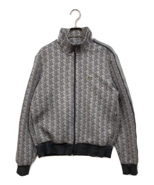 LACOSTE（ラコステ）LACOSTE (ラコステ) モノグラムジャカードトラックジャケット グレー サイズ:SIZE 4の古着・服飾アイテム
