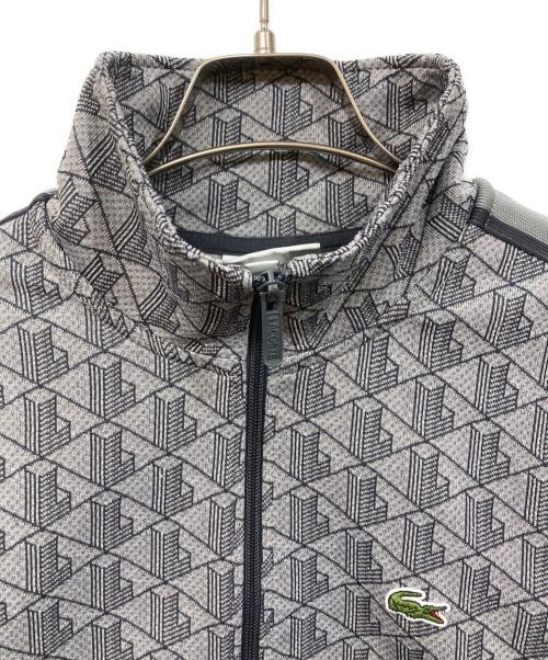 LACOSTE（ラコステ）LACOSTE (ラコステ) モノグラムジャカードトラックジャケット グレー サイズ:SIZE 4の古着・服飾アイテム