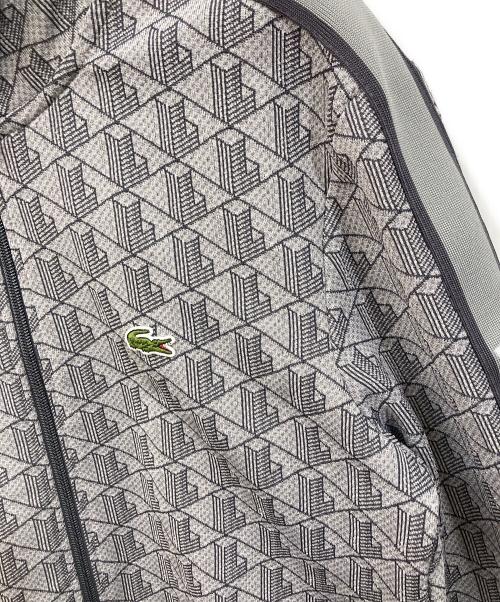 LACOSTE（ラコステ）LACOSTE (ラコステ) モノグラムジャカードトラックジャケット グレー サイズ:SIZE 4の古着・服飾アイテム