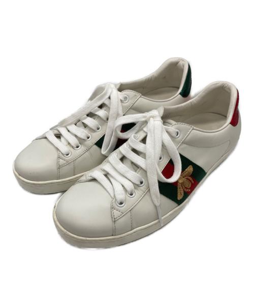 GUCCI（グッチ）GUCCI (グッチ) エース エンブロイダリー ビースニーカー ホワイト サイズ:	SIZE 6の古着・服飾アイテム