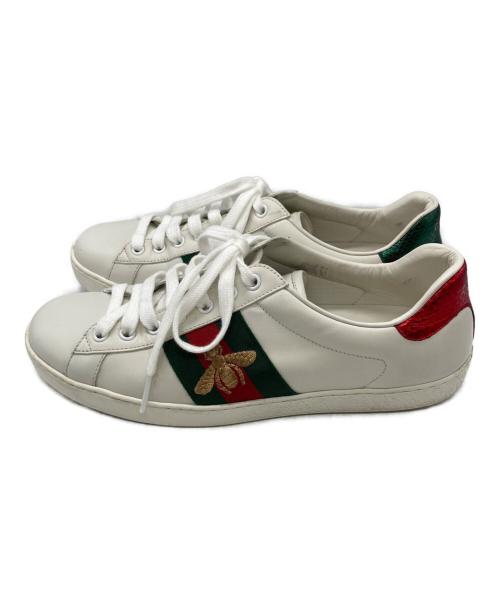 GUCCI（グッチ）GUCCI (グッチ) エース エンブロイダリー ビースニーカー ホワイト サイズ:	SIZE 6の古着・服飾アイテム
