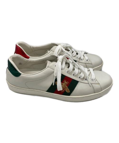 GUCCI（グッチ）GUCCI (グッチ) エース エンブロイダリー ビースニーカー ホワイト サイズ:	SIZE 6の古着・服飾アイテム