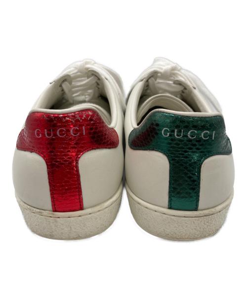 GUCCI（グッチ）GUCCI (グッチ) エース エンブロイダリー ビースニーカー ホワイト サイズ:	SIZE 6の古着・服飾アイテム