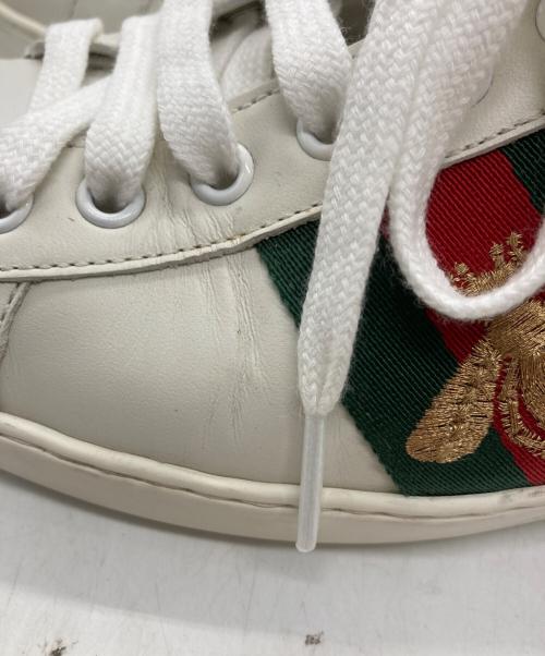 GUCCI（グッチ）GUCCI (グッチ) エース エンブロイダリー ビースニーカー ホワイト サイズ:	SIZE 6の古着・服飾アイテム