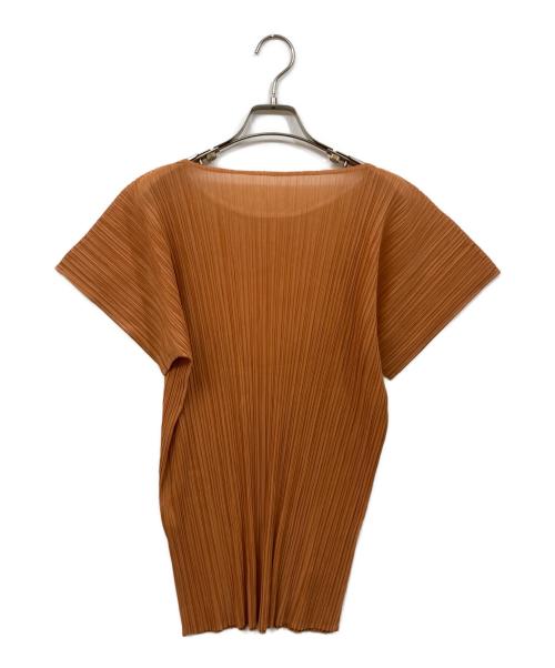 ISSEY MIYAKE（イッセイミヤケ）ISSEY MIYAKE (イッセイミヤケ) プリーツカットソー オレンジ サイズ:	SIZE Lの古着・服飾アイテム