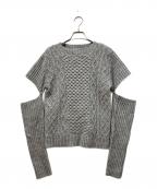 RANDEBOOランデブー）の古着「Charm cut vintage knit ニット」｜グレー