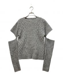RANDEBOO（ランデブー）の古着「Charm cut vintage knit ニット」｜グレー