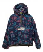 ARIESアリーズ）の古着「Paisley Half Zip Fleece」｜ネイビー