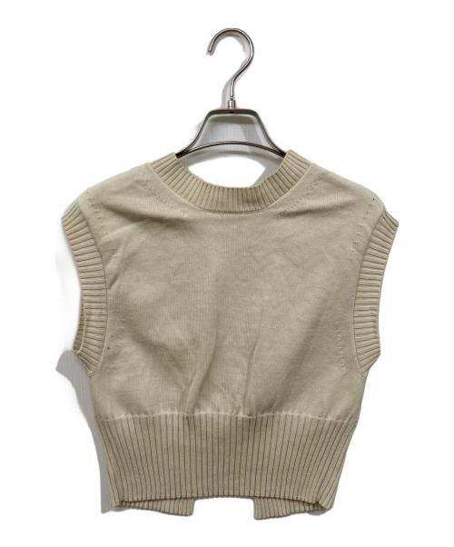AURALEE（オーラリー）AURALEE (オーラリー) コットンニットベスト ベージュ サイズ:	SIZE 1の古着・服飾アイテム