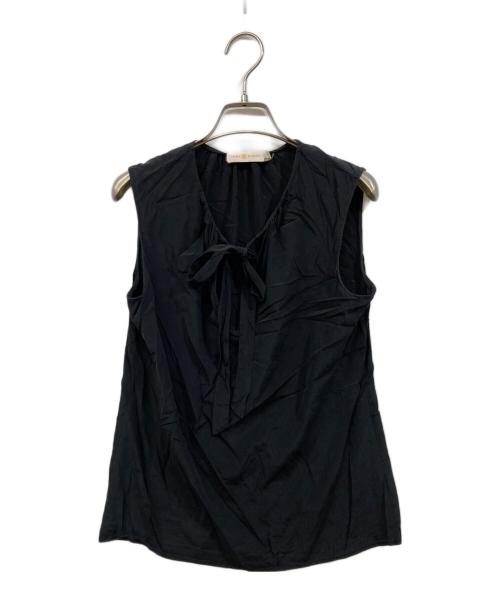 TORY BURCH（トリーバーチ）TORY BURCH (トリーバーチ) シルクブラウス ブラック サイズ:SIZE 4の古着・服飾アイテム