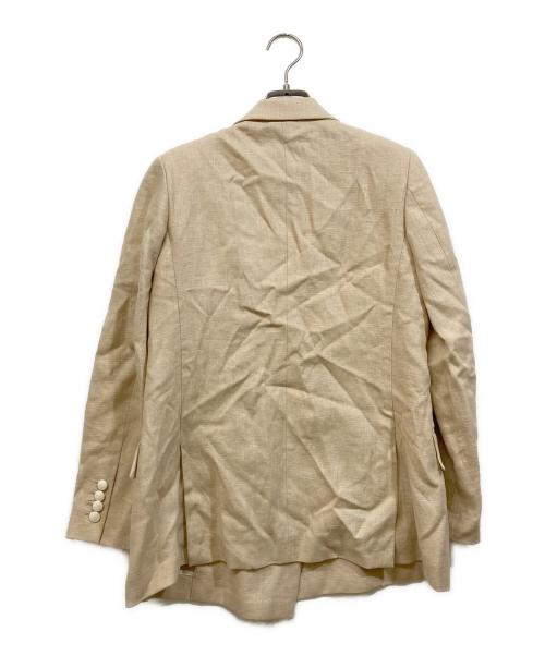 UNITED ARROWS TOKYO（ユナイテッドアローズトウキョウ）UNITED ARROWS TOKYO (ユナイテッドアローズトウキョウ) リネンダブルブレスト ジャケット ベージュ サイズ:36の古着・服飾アイテム