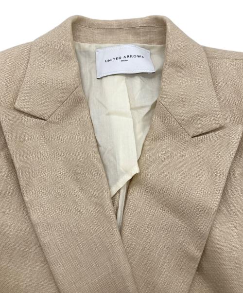 UNITED ARROWS TOKYO（ユナイテッドアローズトウキョウ）UNITED ARROWS TOKYO (ユナイテッドアローズトウキョウ) リネンダブルブレスト ジャケット ベージュ サイズ:36の古着・服飾アイテム