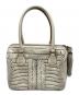 ANYA HINDMARCH (アニヤ・ハインドマーチ) レザー編みハンドバッグ ホワイト：18000円