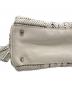 中古・古着 ANYA HINDMARCH (アニヤ・ハインドマーチ) レザー編みハンドバッグ ホワイト：18000円