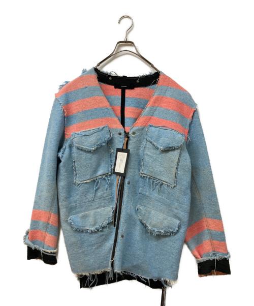 MINUS（マイナス）MINUS (マイナス) カットオフジップカーディガン スカイブルー サイズ:2の古着・服飾アイテム