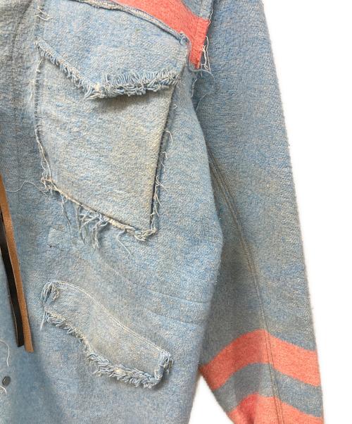 MINUS（マイナス）MINUS (マイナス) カットオフジップカーディガン スカイブルー サイズ:2の古着・服飾アイテム