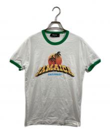 DSQUARED2（ディースクエアード）の古着「JAMAICAリンガーTシャツ」｜ホワイト