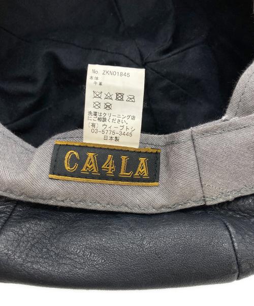 CA4LA（カシラ）CA4LA (カシラ) レザーキャスケット ブラックの古着・服飾アイテム