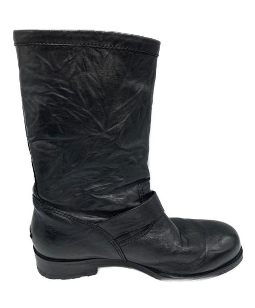 JIMMY CHOO（ジミーチュウ）JIMMY CHOO (ジミーチュウ) バイカー ミッド ブラック サイズ:SIZE 37 1/2の古着・服飾アイテム