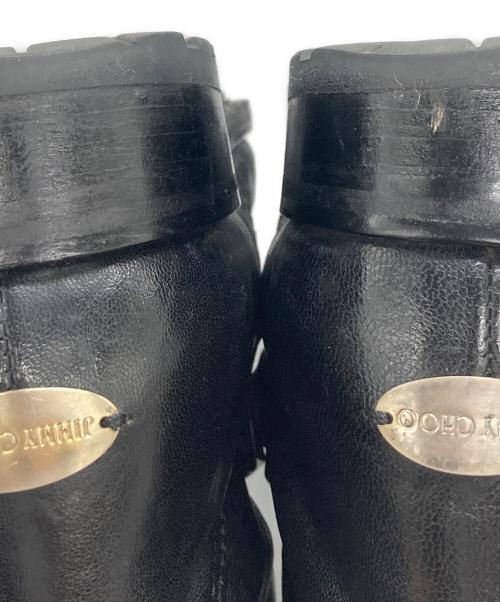 JIMMY CHOO（ジミーチュウ）JIMMY CHOO (ジミーチュウ) バイカー ミッド ブラック サイズ:SIZE 37 1/2の古着・服飾アイテム