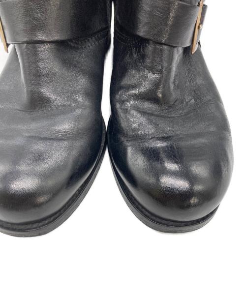 JIMMY CHOO（ジミーチュウ）JIMMY CHOO (ジミーチュウ) バイカー ミッド ブラック サイズ:SIZE 37 1/2の古着・服飾アイテム
