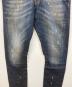 中古・古着 DSQUARED2 (ディースクエアード) ダメージ加工ペイントデニムパンツ インディゴ サイズ:	SIZE 44：5000円
