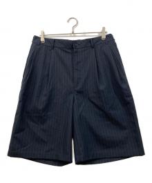 stussy（ステューシー）の古着「VOLUME PLEATED SHORT STRIPE」｜ブラック