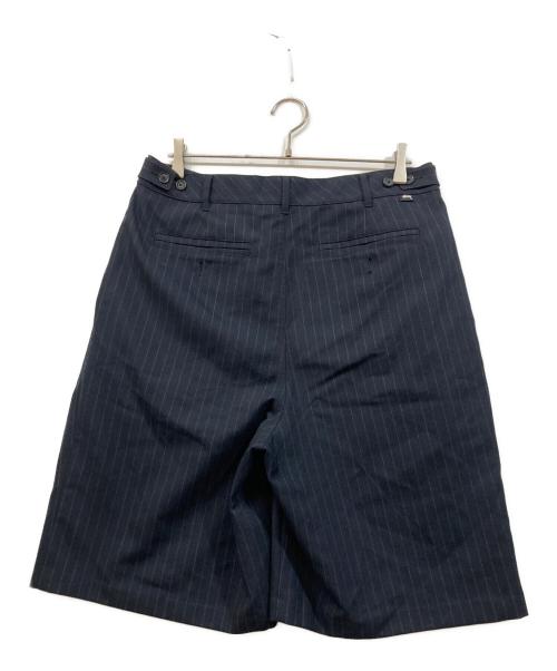 stussy（ステューシー）stussy (ステューシー) VOLUME PLEATED SHORT STRIPE ブラック サイズ:32の古着・服飾アイテム