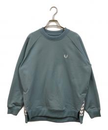 FRED PERRY（フレッドペリー）の古着「TAPED CREW NECK SWEATSHIRT」｜黄緑