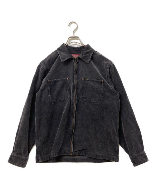 SUPREME（シュプリーム）SUPREME (シュプリーム) Washed Corduroy Zip Up Shirts ブラック サイズ:Sの古着・服飾アイテム