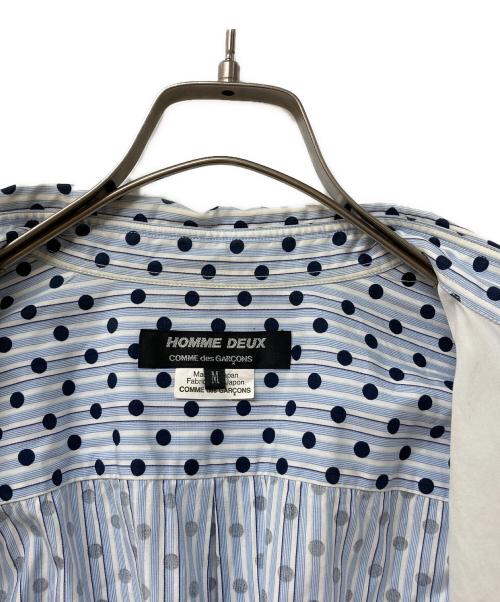COMME des GARCONS HOMME DEUX（コムデギャルソン オム ドゥ）COMME des GARCONS HOMME DEUX (コムデギャルソン オム ドゥ) シャツ ホワイト×ブルー サイズ:Mの古着・服飾アイテム