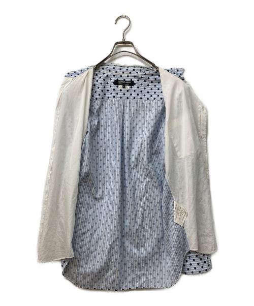 COMME des GARCONS HOMME DEUX（コムデギャルソン オム ドゥ）COMME des GARCONS HOMME DEUX (コムデギャルソン オム ドゥ) シャツ ホワイト×ブルー サイズ:Mの古着・服飾アイテム