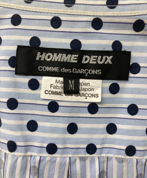COMME des GARCONS HOMME DEUX（コムデギャルソン オム ドゥ）COMME des GARCONS HOMME DEUX (コムデギャルソン オム ドゥ) シャツ ホワイト×ブルー サイズ:Mの古着・服飾アイテム