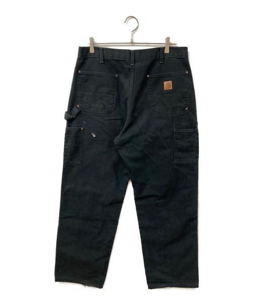 CarHartt（カーハート）CarHartt (カーハート) WASHED-DUCK DOUBLE-FRONT WORK DUNGAREE ブラック サイズ:	SIZE W36×L32の古着・服飾アイテム