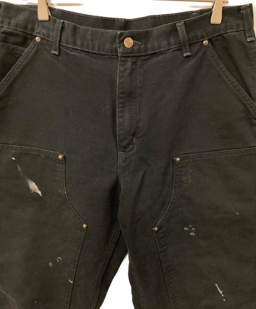 CarHartt（カーハート）CarHartt (カーハート) WASHED-DUCK DOUBLE-FRONT WORK DUNGAREE ブラック サイズ:	SIZE W36×L32の古着・服飾アイテム