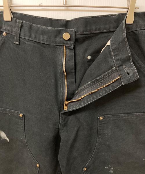 CarHartt（カーハート）CarHartt (カーハート) WASHED-DUCK DOUBLE-FRONT WORK DUNGAREE ブラック サイズ:	SIZE W36×L32の古着・服飾アイテム
