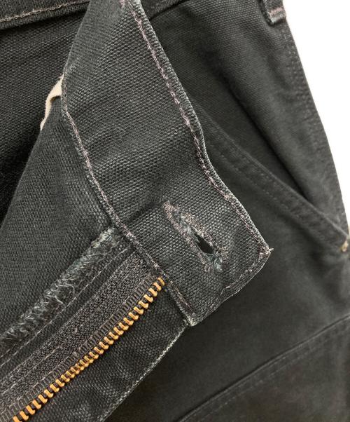 CarHartt（カーハート）CarHartt (カーハート) WASHED-DUCK DOUBLE-FRONT WORK DUNGAREE ブラック サイズ:	SIZE W36×L32の古着・服飾アイテム