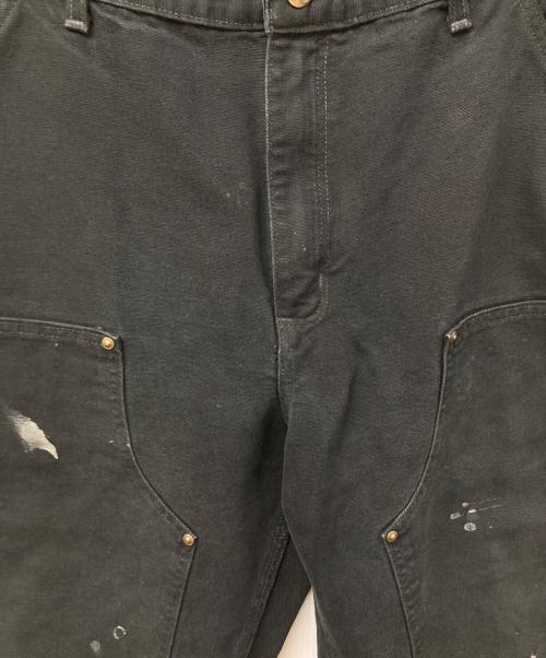 CarHartt（カーハート）CarHartt (カーハート) WASHED-DUCK DOUBLE-FRONT WORK DUNGAREE ブラック サイズ:	SIZE W36×L32の古着・服飾アイテム