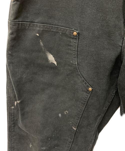 CarHartt（カーハート）CarHartt (カーハート) WASHED-DUCK DOUBLE-FRONT WORK DUNGAREE ブラック サイズ:	SIZE W36×L32の古着・服飾アイテム