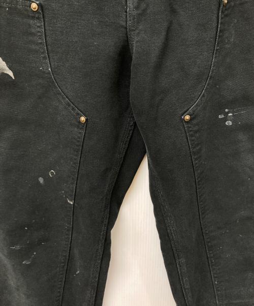 CarHartt（カーハート）CarHartt (カーハート) WASHED-DUCK DOUBLE-FRONT WORK DUNGAREE ブラック サイズ:	SIZE W36×L32の古着・服飾アイテム