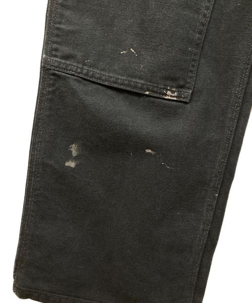 CarHartt（カーハート）CarHartt (カーハート) WASHED-DUCK DOUBLE-FRONT WORK DUNGAREE ブラック サイズ:	SIZE W36×L32の古着・服飾アイテム