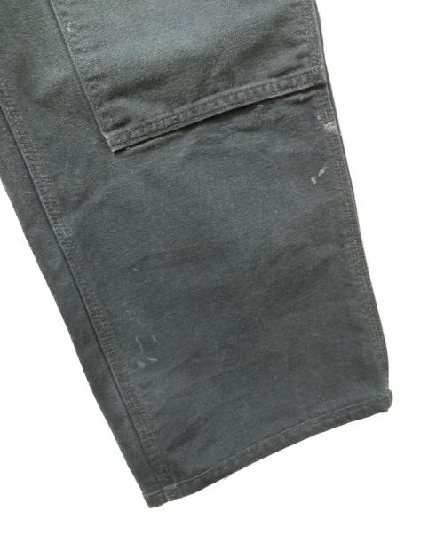 CarHartt（カーハート）CarHartt (カーハート) WASHED-DUCK DOUBLE-FRONT WORK DUNGAREE ブラック サイズ:	SIZE W36×L32の古着・服飾アイテム