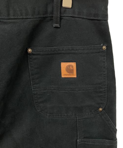 CarHartt（カーハート）CarHartt (カーハート) WASHED-DUCK DOUBLE-FRONT WORK DUNGAREE ブラック サイズ:	SIZE W36×L32の古着・服飾アイテム